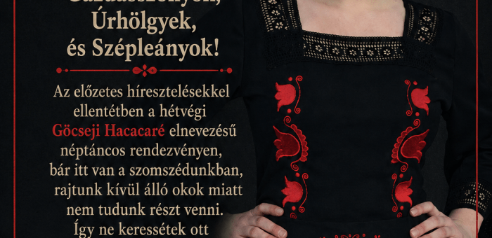 Figyelem! Szolgálati közlemény!